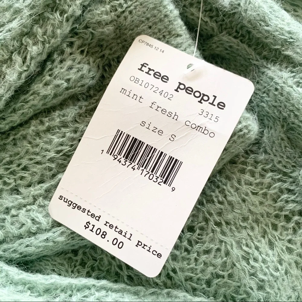 🌸New🌸 Free People Angel Sweater Green Small NWT